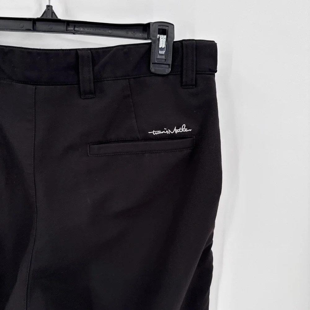 Travis Matthew Mens Black Stretch Golf Pants Size 34x33 Preppy Everyday Wear